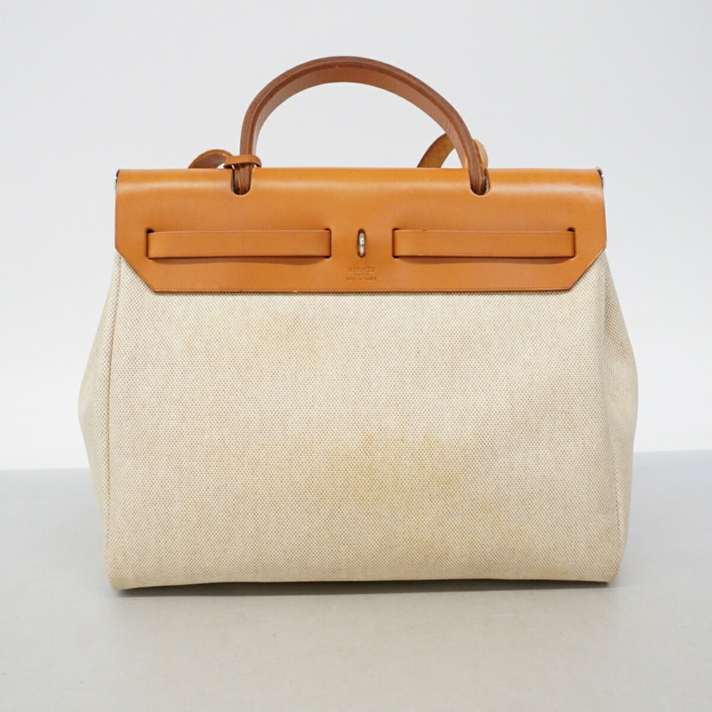Hermes Herbag PM handbag, Toile H, natural, □E stamp, 2-way bag for women - Picture 14 of 14
